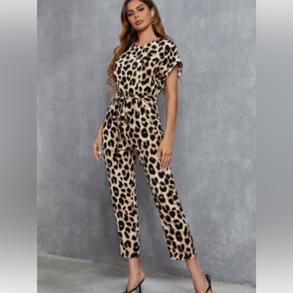 Leopard Print Jumpsuit - Picture 3 of 17